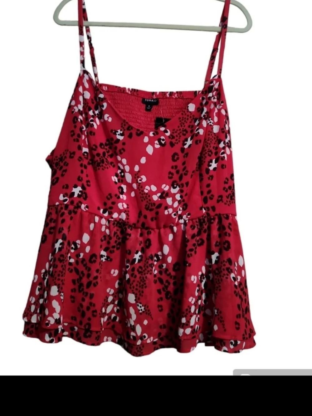 Torrid chiffon crop peplum tank size 5 new